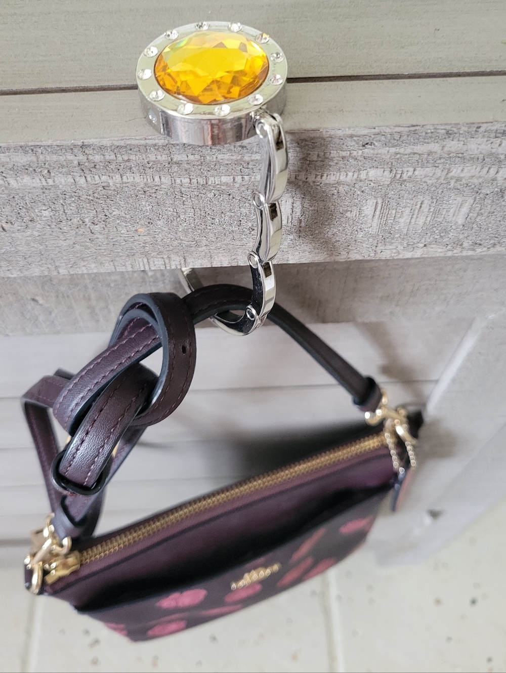 Bag Holder Sunflower Yellow Accent Fold-up Design